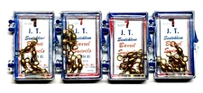 4 PACKS Jeros Tackle Size 7 Brass Barrel Swivel 6-Count Package V39-BS