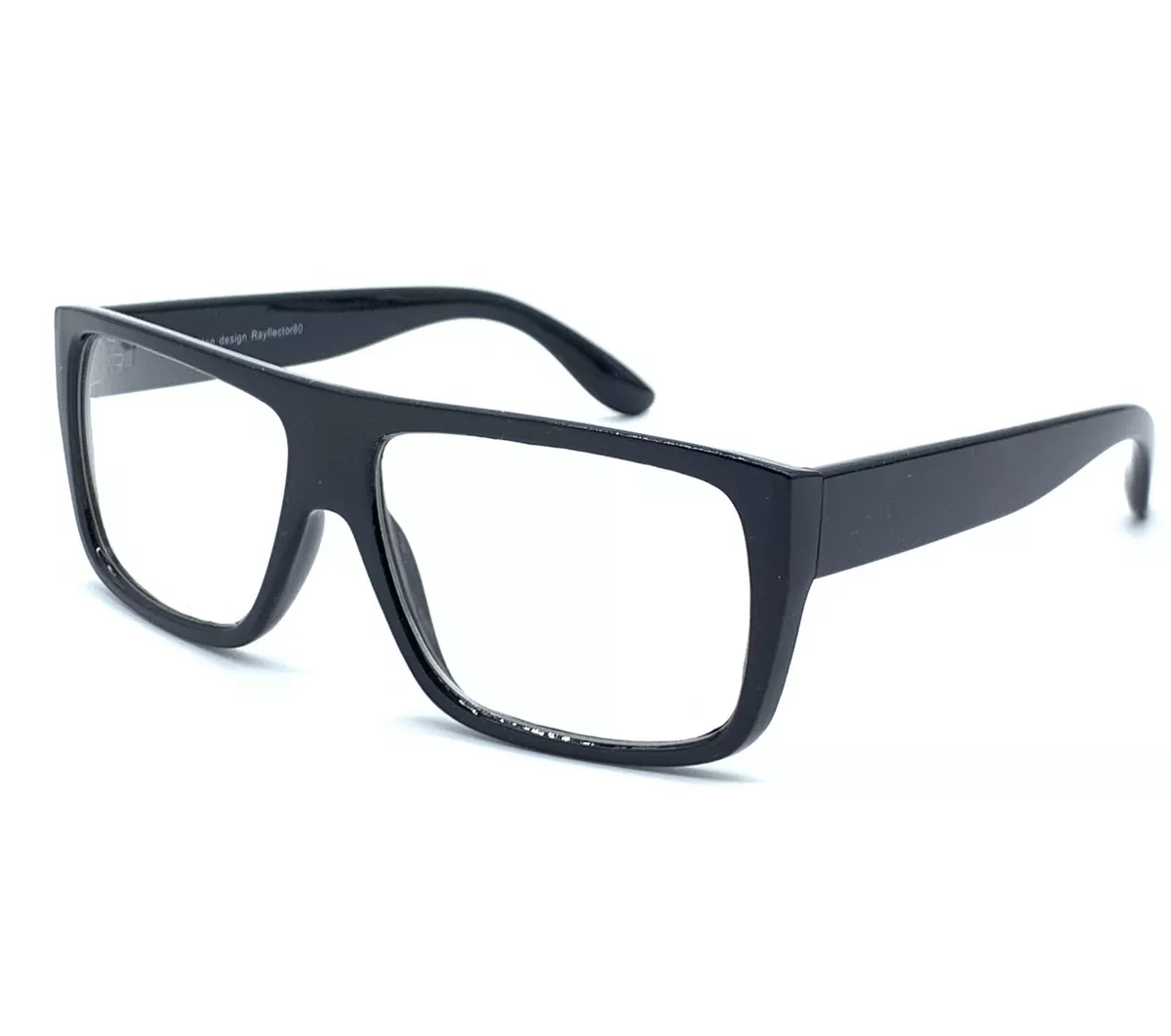 Lunettes carr es classiques objectif transparent geek chic monture noire UV400