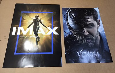 2 Marvel Promo Movie Posters ~ Venom & Ant-man and Wasp IMAX Avengers