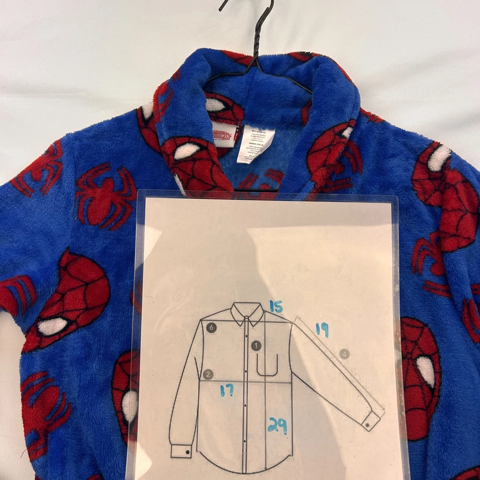 Marvel Ultimate Spiderman Niño Azul Rojo Poliéster Manga Larga Bata 10-12 años Nuevo sin usar Foto 4 de 4