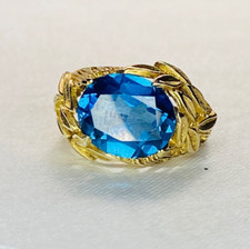Sterling Silver 925 London Blue Topaz Ring Sz 5.5