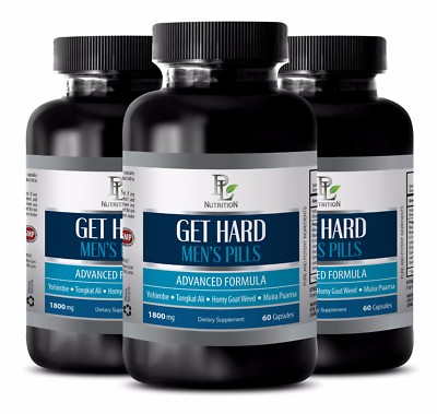 Maca extract capsules - GET HARD PILLS 3 Bottles - Libido max women