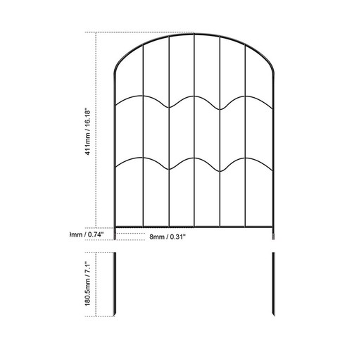 Decorative Garden Fence Stairs Picket Edging Backyard Door Animal Barrier - Picture 5 of 7