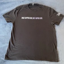 Las Vegas What Happens Here Only Happens Here Short Sleeve Black Logo T-Shirt L