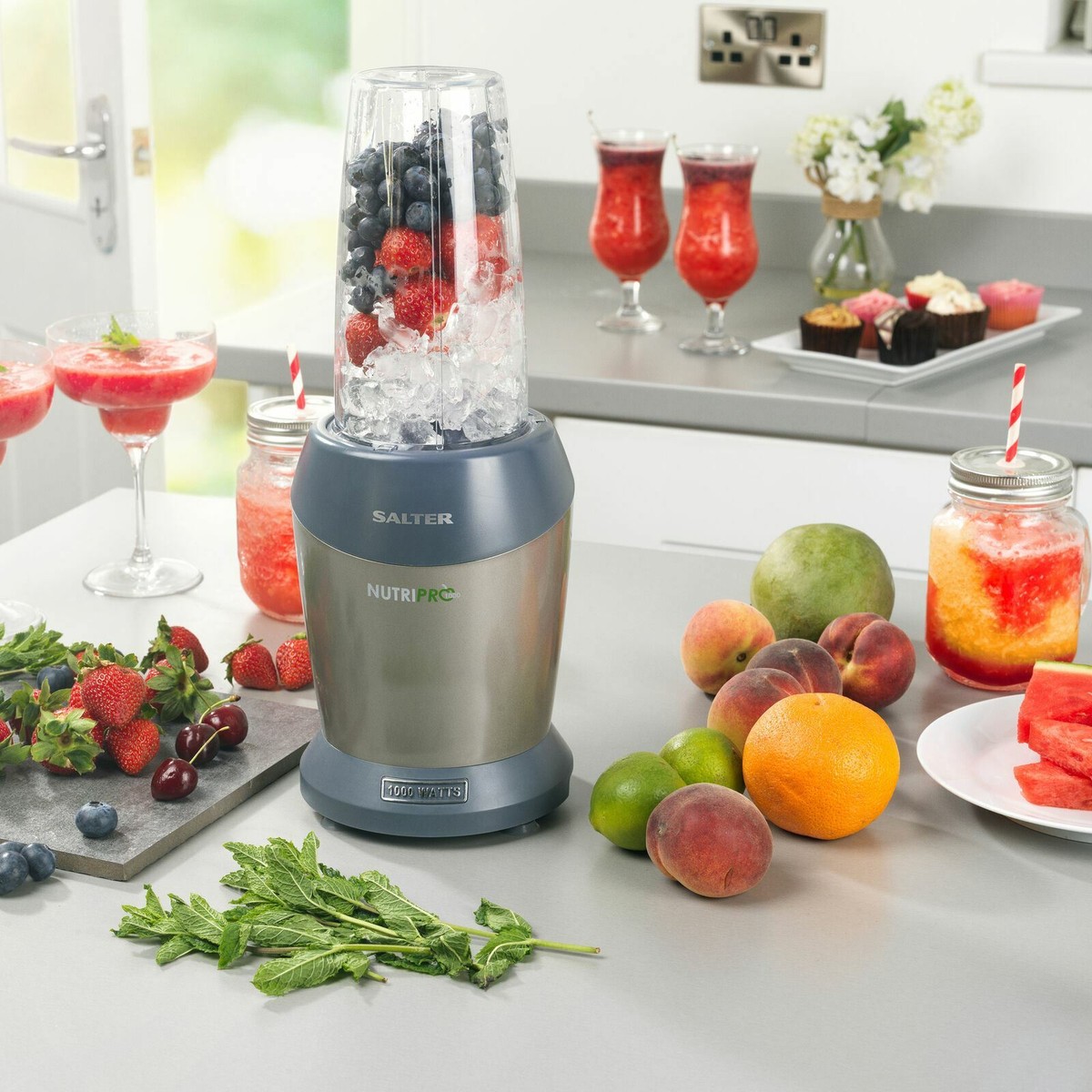 SALTER ELECTRIC NUTRIPRO BULLET 1000W FOOD DRINK SMOOTHIE