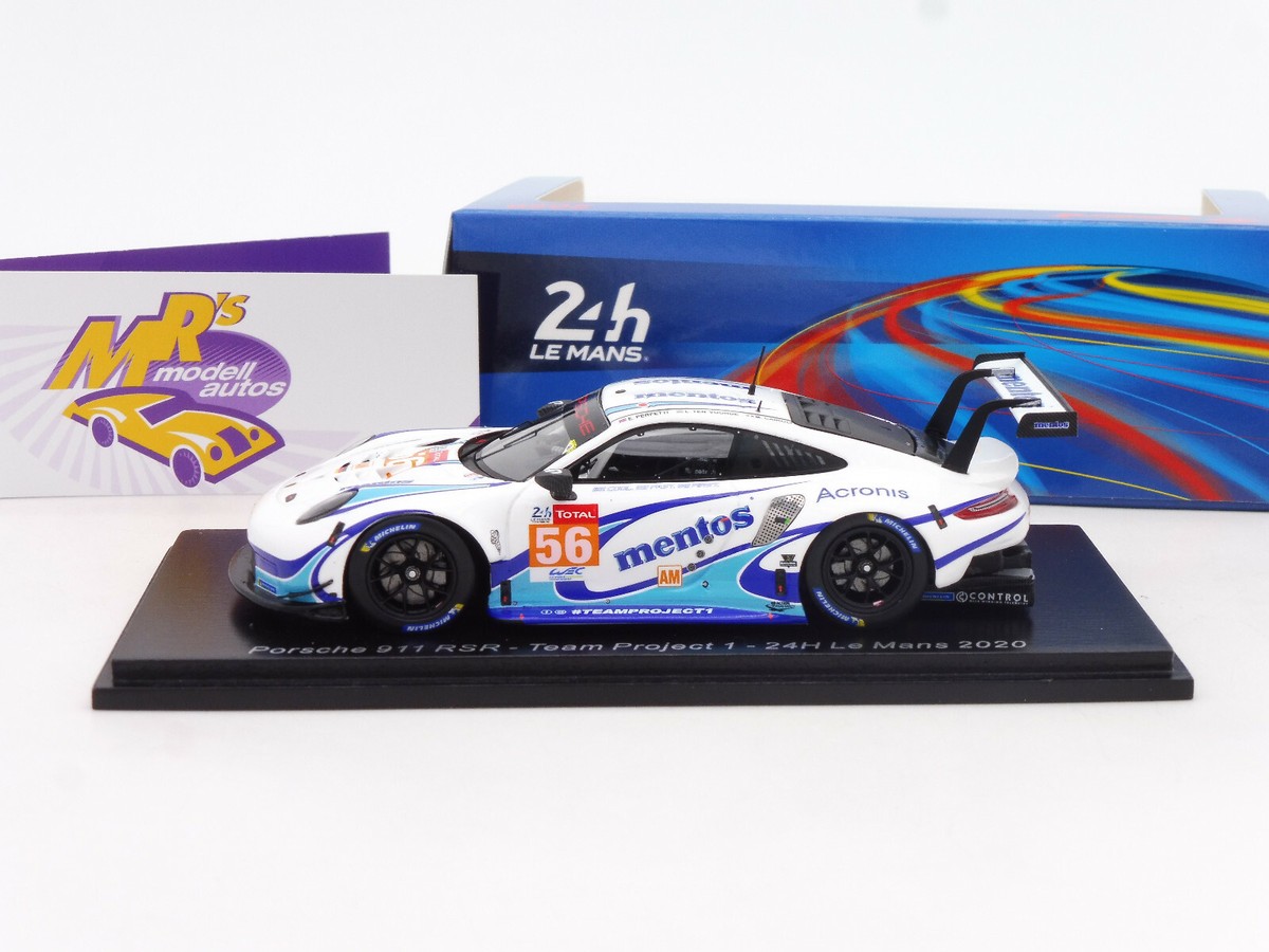 Miniature Spark 1/43 Porsche 911 RSR Team Project 1 #56 - 24h Le Mans 2020