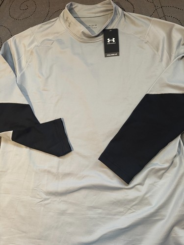 UNDER ARMOUR COLDGEAR TAILLIERTES GRAU & SCHWARZES ANGEDEUTETES HEMD GRÖSSE 5XL HERREN $ 70,00 - Bild 1 von 4