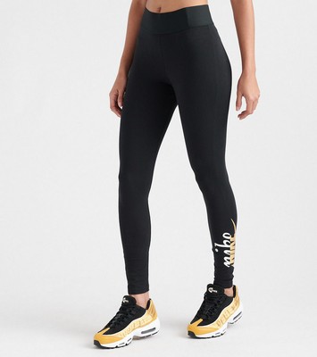 nike gold and black leggings