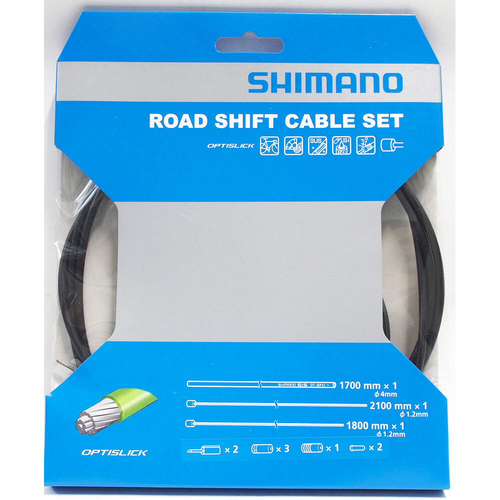 Shimano Road Optislick Derailleur Cable and Housing Set Black