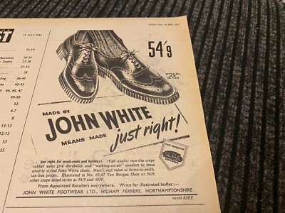 PPOBK12 ADVERT 7X5 JOHN WHITE JUST RIGHT SHOES