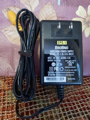 BrdBnd Switching Power Supply 5V 1.5A AC Adapter EPS-1