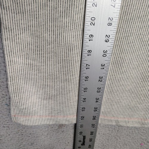 Liz Claiborne Weekend Dress Women Large Gray Beige Striped Cap Sleeve Shift NWT - Picture 6 of 10