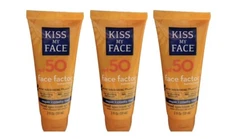 Kiss My Face face factor SPF 50 RARE sunscreen 2 oz DISCONTINUED ITEM READ LOT 3