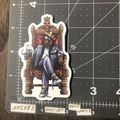Gangster Dog King Adult Humor Sticker For Skateboard Phone Guitar Ect Mat123