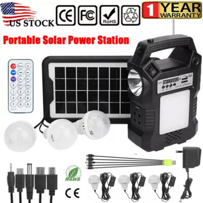 Solar Backup Emergency Power Bank Power Station Generator Rechargeable Portable
