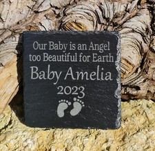 Personalised Baby Loss Memorial Plaque Grave Marker Stone In Memory Miscarriage