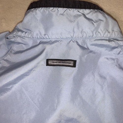 Vintage Nike Jacket Womens Medium Blue Full Zip Windbreaker Track Run 90s 2000s - Picture 17 of 20