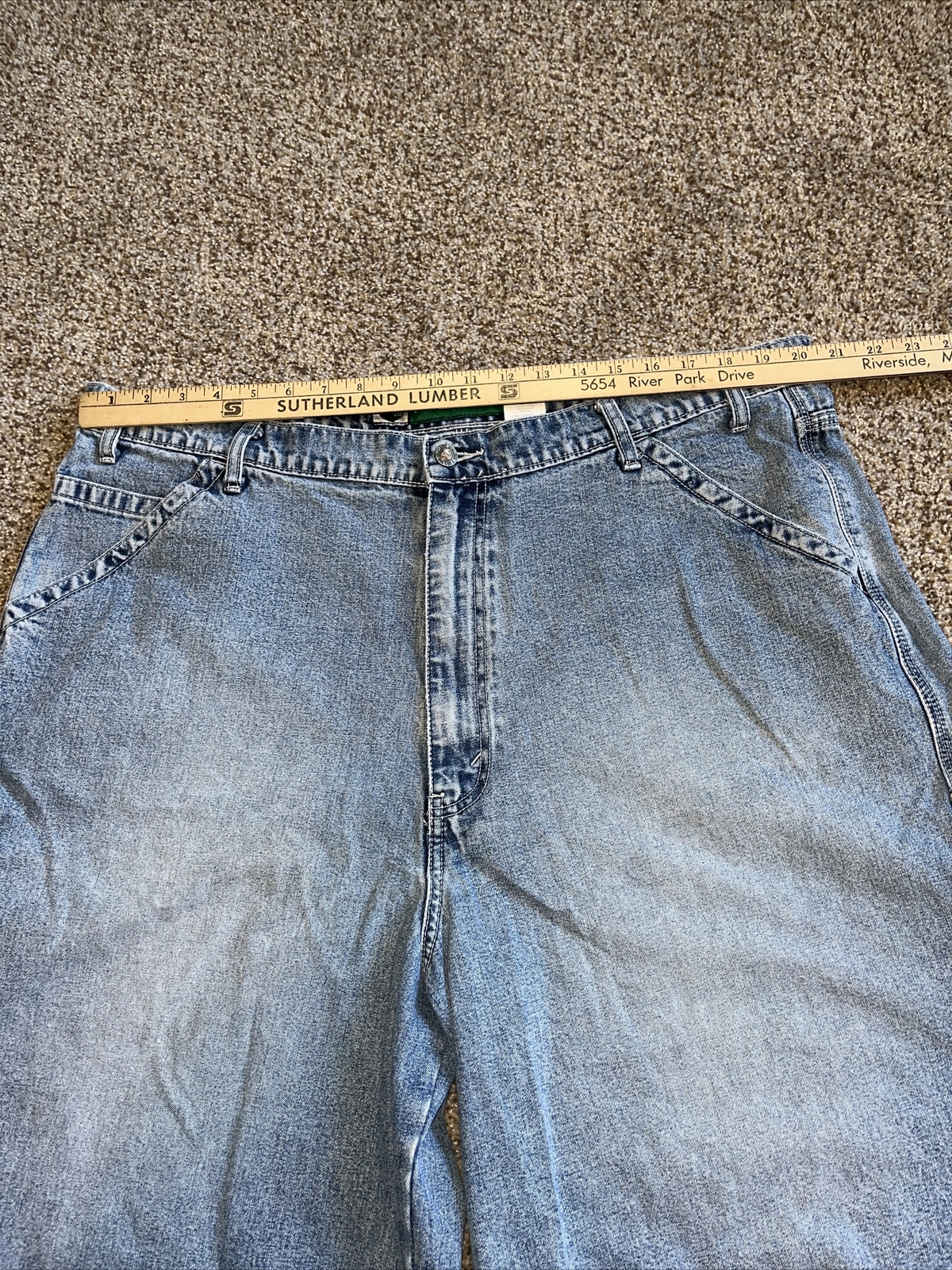 LEVIS SILVERTAB Shorts Mens Vintage Baggy Loose Carpenter Blue Jean 40 - View 6