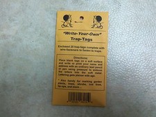 25 Zinc Trap Tags Traps Trapping Garden Plants Trees Trot Lines Write On Tags 