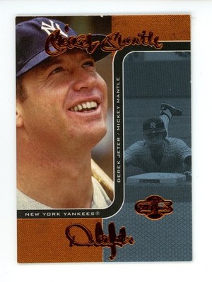 2006 Topps Co-Signers Changing Faces Blue Mickey Mantle Derek Jeter /125 Yankees