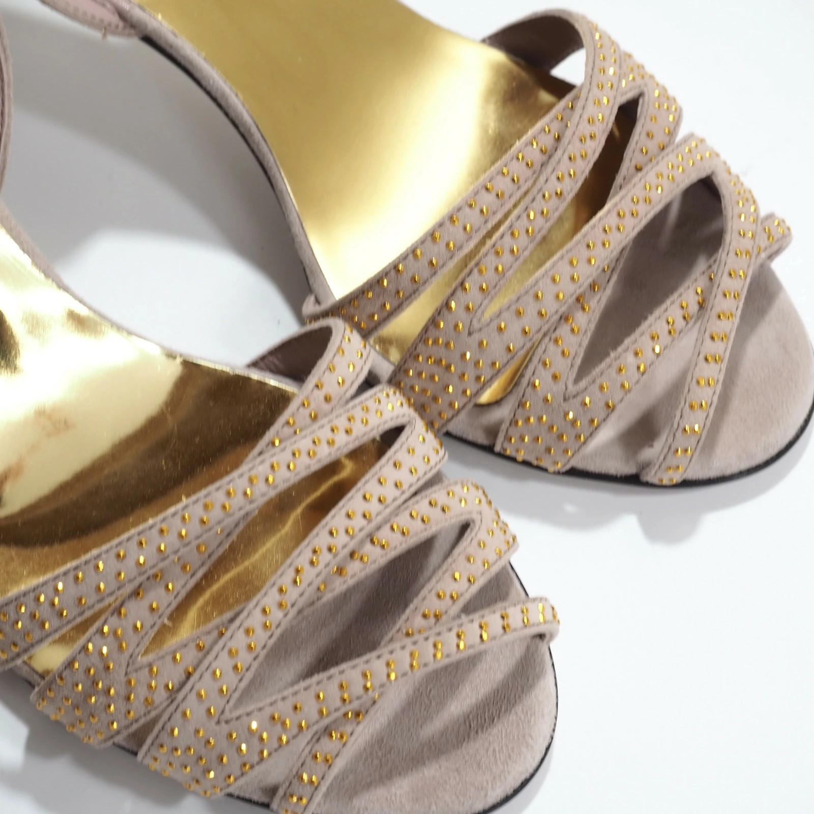 GUCCI Sandals Made in Italy 34 1/2 Pink Beige Ladies 5-ZG043 thumbnail 4