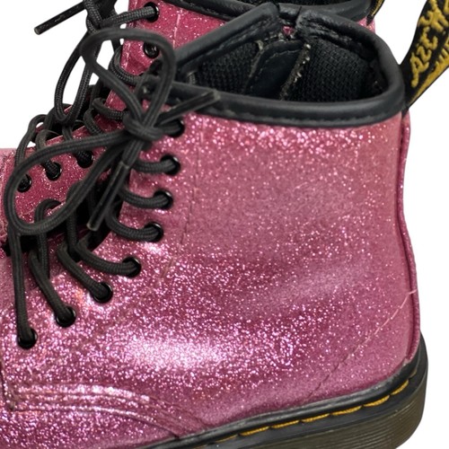 Dr Martens 1460 Glitter T Toddler Boots, Side Zip, Toddler Girl Size 9 - Picture 3 of 13