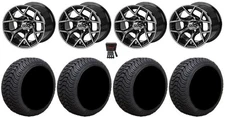 LSI Ninja 12" Golf Wheels Machined 215x35 Cruze Tires Yamaha