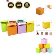 24 Pcs Colorful Paper Gift Boxes, Small Candy Boxes Bulk, 3x3x3 inch Gift Box...