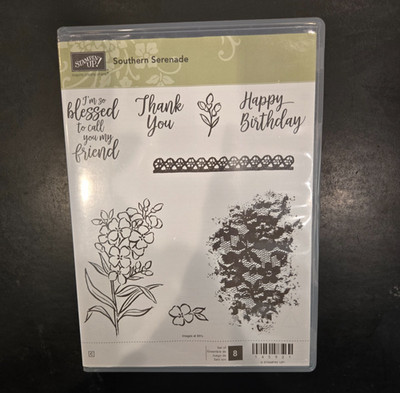Stampin Up! NEW SOUTHERN SERENADE Blessed Friend, Floral, Lace trim Retired