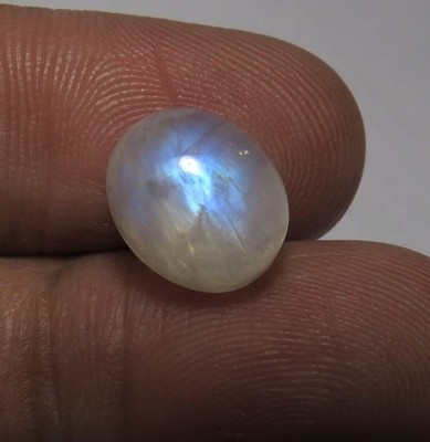 Genuine Rainbow Moonstone 11x9x6mm Oval Cab Blue Flash Loose Stone 5.00 Ct