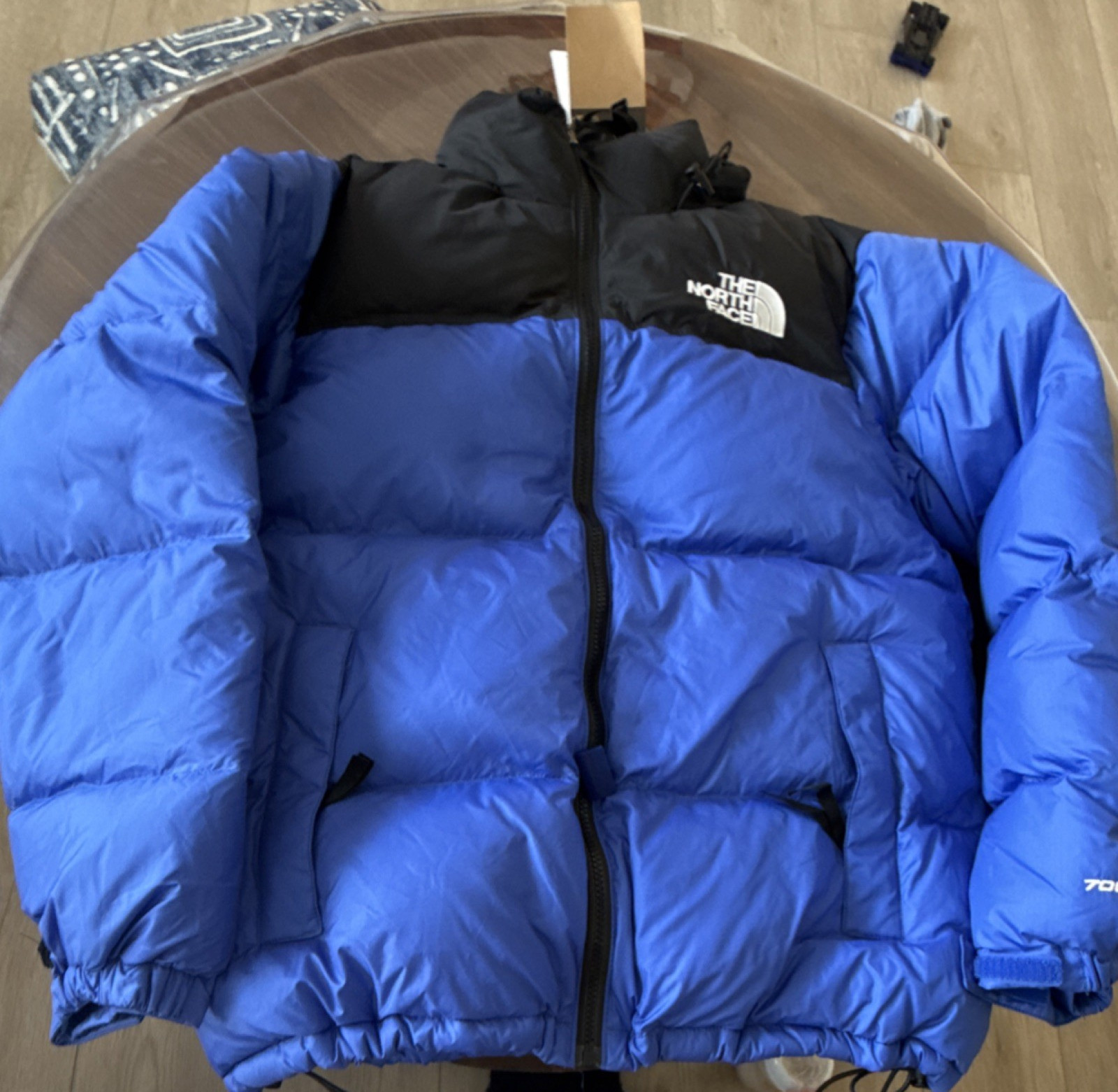 The North Face 700 Blue Black Puffer Jacket XL Men's