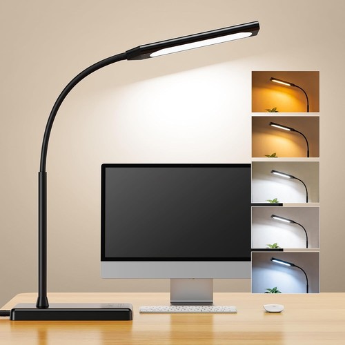Light Control Desk Light LED Desk Lamp Touch Control Desk Lamp with USB Charging Port 5 Color ...