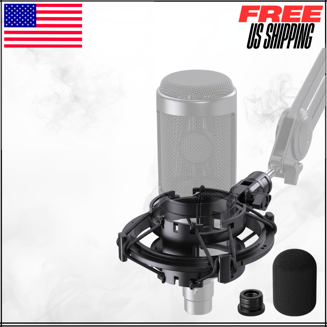 Custom Microphone Shock Mount with Pop Filter for AT2020/2035