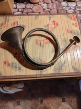 Antique  Brass Hunting Horn Decorative Wall Hanging Musical Instrument