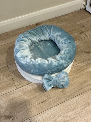 LUXURY FAUX FUR SNUGGLE SACK WITH BASE CUSHION PET PUPPY BED DESIGNERPETS - Picture 6 of 7