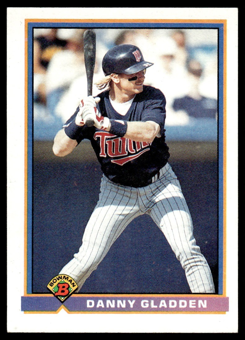 1991 Bowman Danny Gladden Minnesota Twins #318 14952