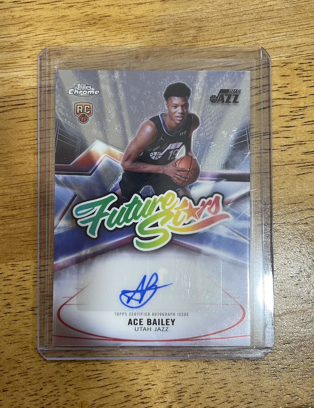 2025 Topps Chrome Ace Bailey Future Stars Autograph #FS-AB Utah Jazz RC