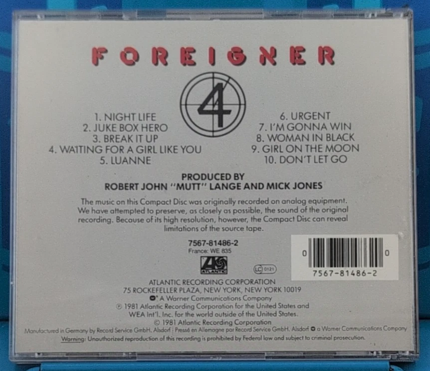 4 von Foreigner - CD - Bild 2 von 4