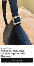 Universal Thread Black Shoulder Bag - Gold Buckle
