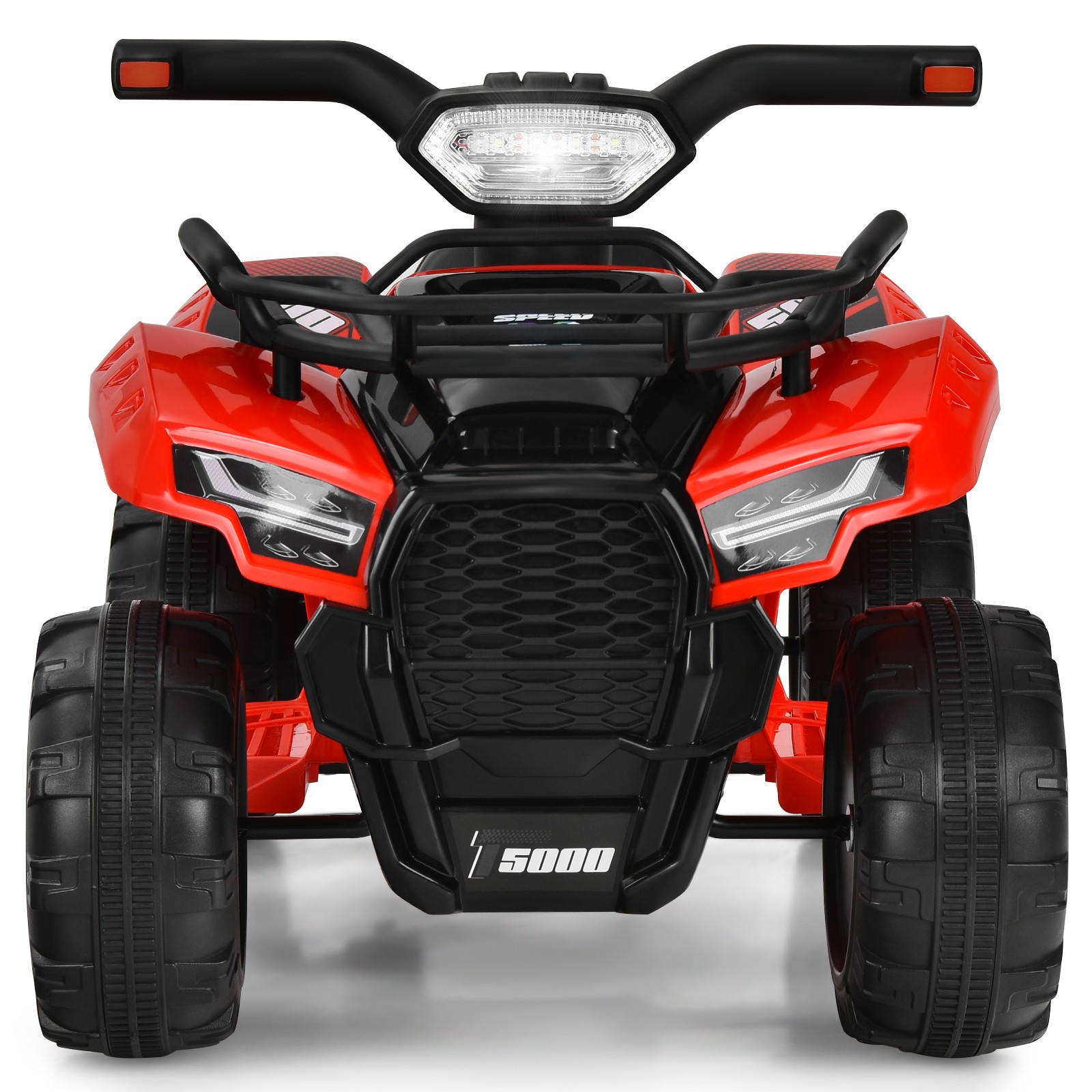 Honeyjoy 6V Kids ATV Quad Electric Ride On Car Toy Toddler w/MP3&LED Light Red