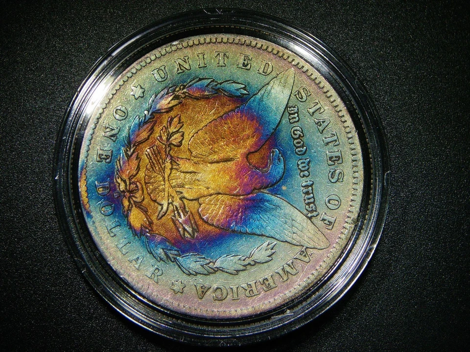 Moneda de grado coleccionista 1878-S EF+ DÓLAR DE PLATA MORGAN BELLAMENTE TONIFICADA M-930 Foto 4 de 4