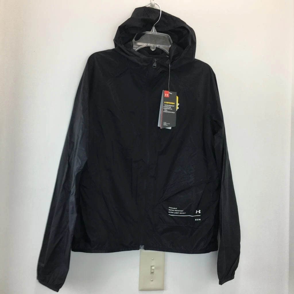 Under Armour Storm Womens Black Water Resistant Hooded Running Jacket S 1326558