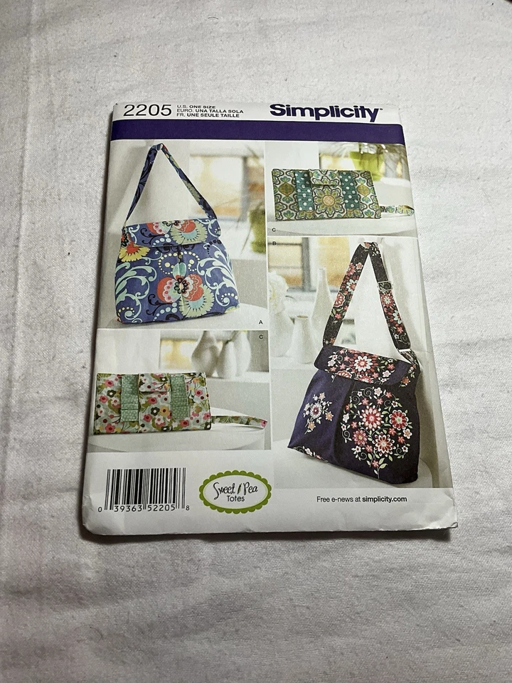 Simplicity Pattern 2205 HandBags - Clutch - Purse- UC FF - Image 2 of 4