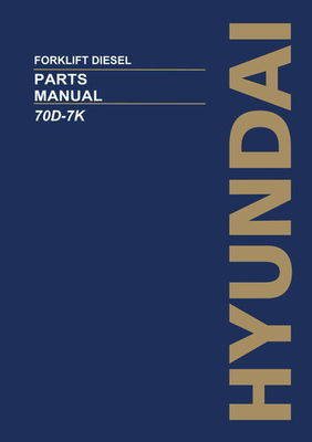 #ad Hyundai 70D 7K Forklift Diesel Parts Catalog Manual $149.00