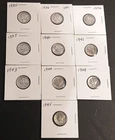 Lot of 10 Mercury Dimes 1.00 face  90% SILVER AU or Higher Grade