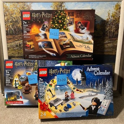 LEGO HARRY POTTER ADVENT CALENDAR YEAR 2019, 2020, 2022 USED COMPLETE W/MINIGS