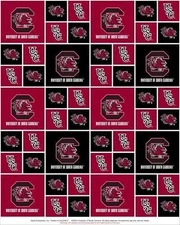 Field's Fabrics (SC-020) Field's Fabrics South Carolina Gamecocks FABRIC-100%