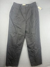 NWT Vintage Women's Talbots Black Wool Blend Dress Pants Size 14P Deadstock