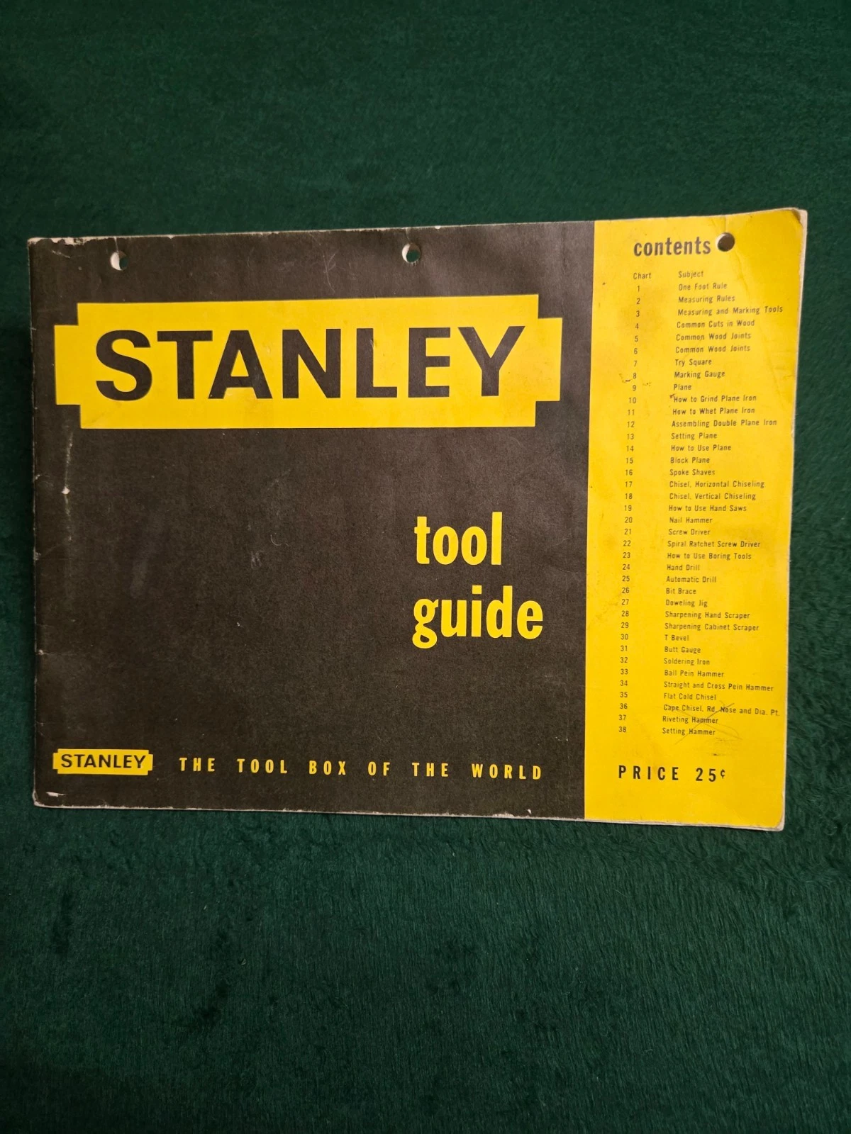 Vintage Stanley Tool Guide - 1952