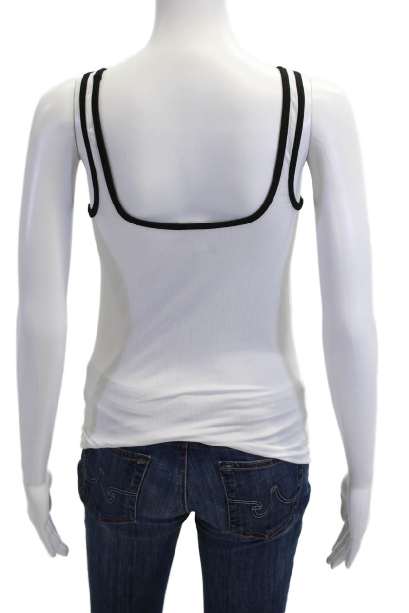 Athleta Women White Square Neck Basic Camisole Si… - image 3